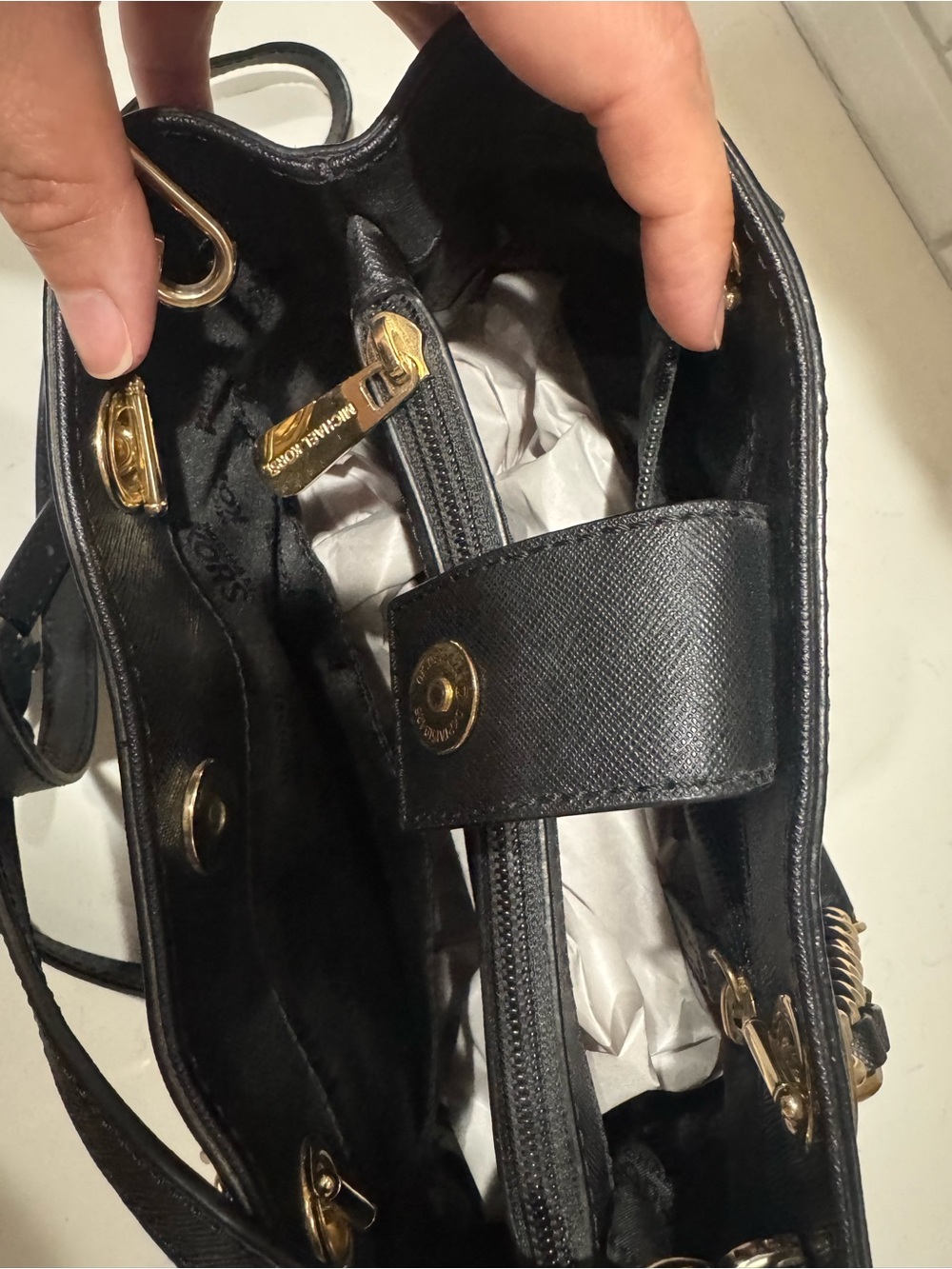 Michael Kors Black/Gold Tote - Picture 10 of 16